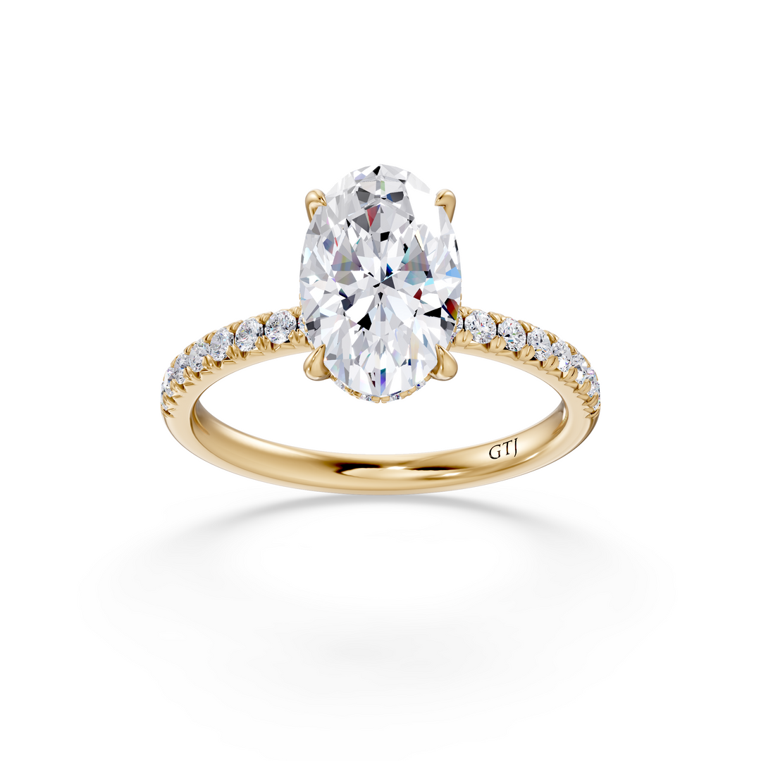 Pavé Lab Grown Diamond Engagement Ring