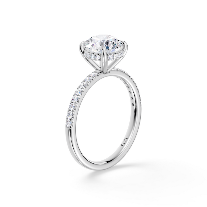 Pavé Lab Grown Diamond Engagement Ring