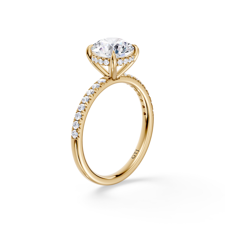 Pavé Lab Grown Diamond Engagement Ring