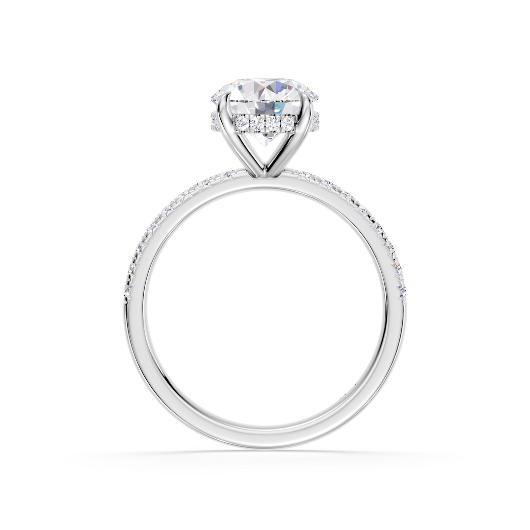 Pavé Lab Grown Diamond Engagement Ring