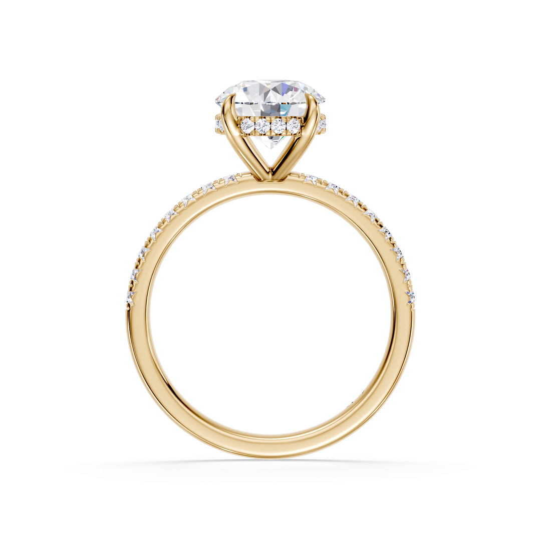 Pavé Lab Grown Diamond Engagement Ring