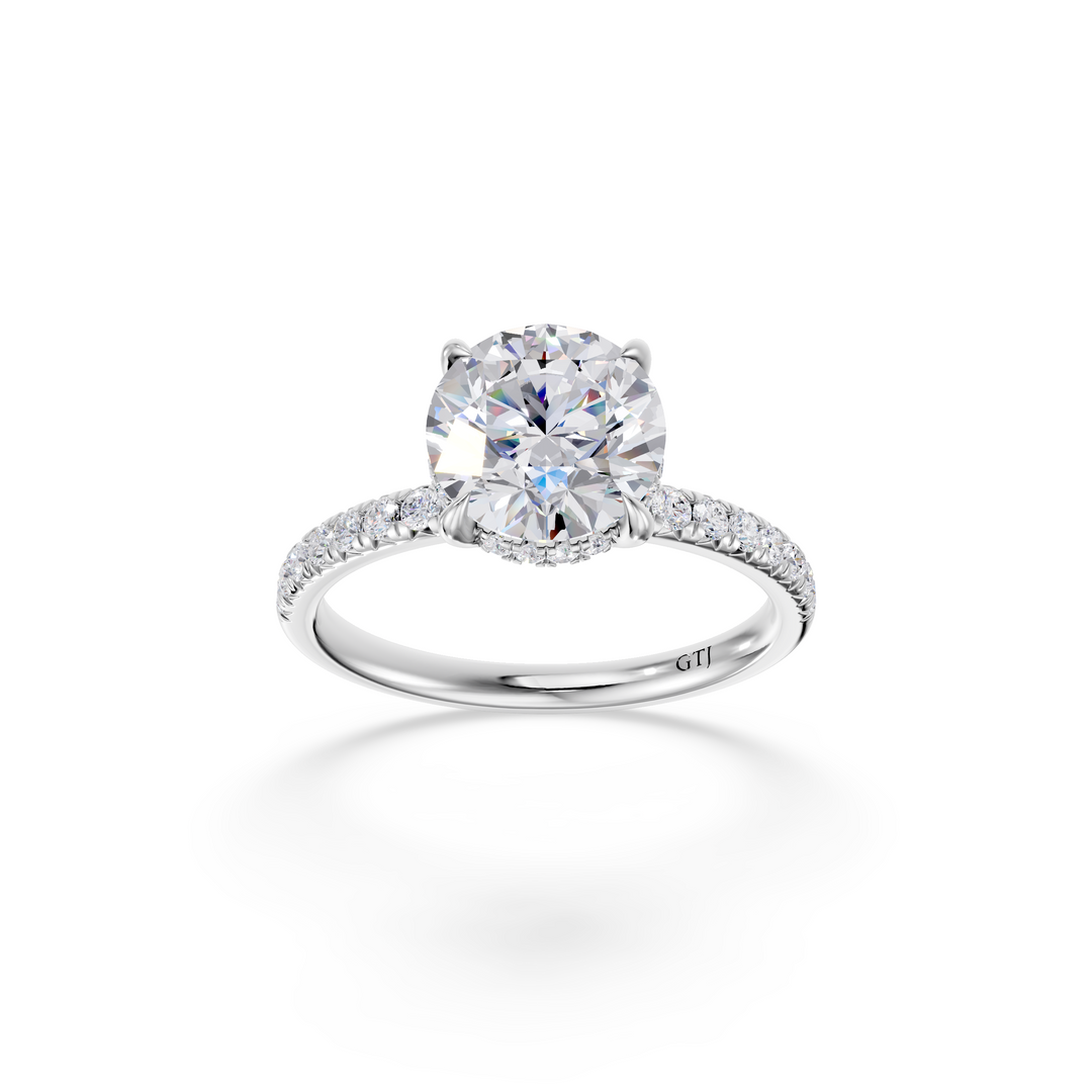 Pavé Lab Grown Diamond Engagement Ring