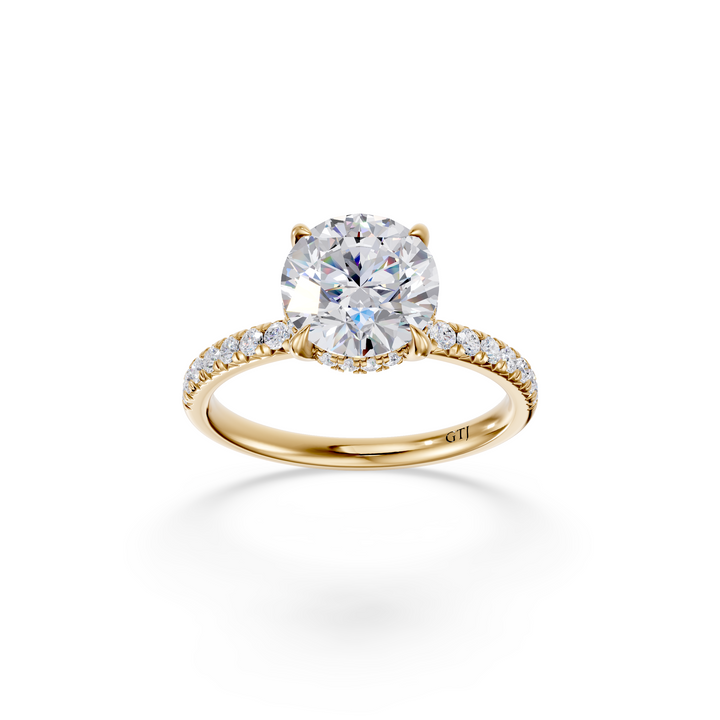 Pavé Lab Grown Diamond Engagement Ring