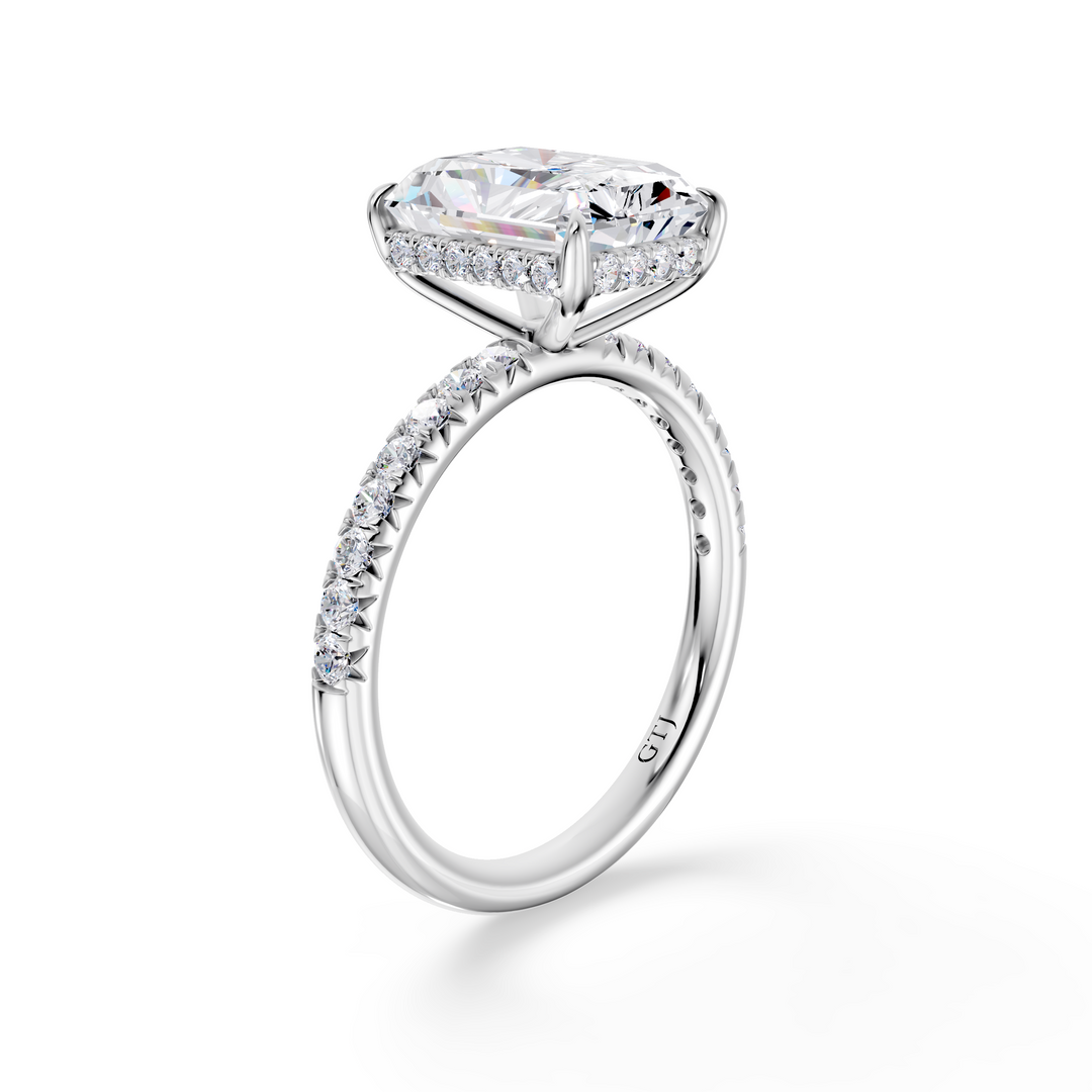 Pavé Lab Grown Diamond Engagement Ring