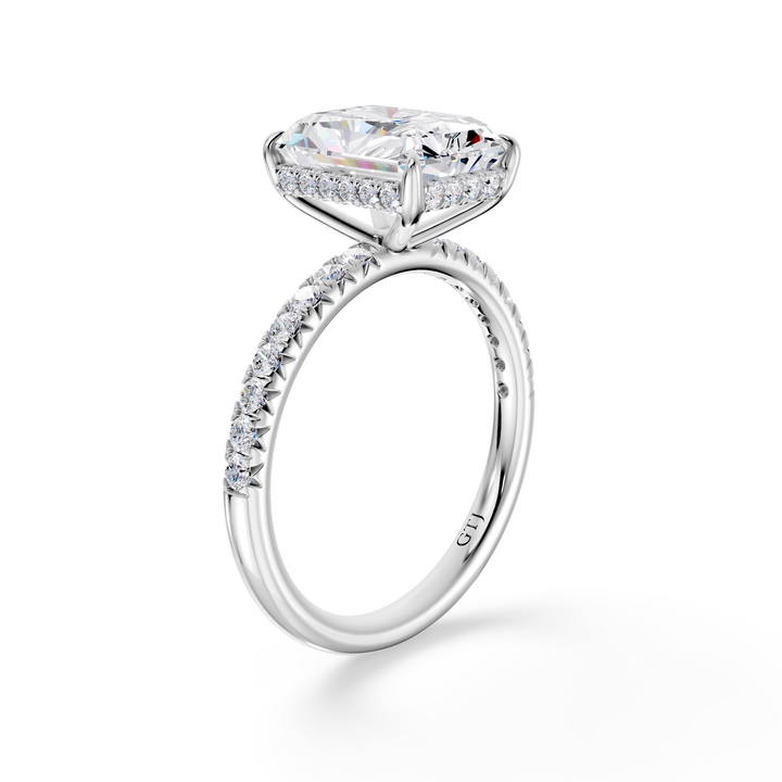 Pavé Lab Grown Diamond Engagement Ring