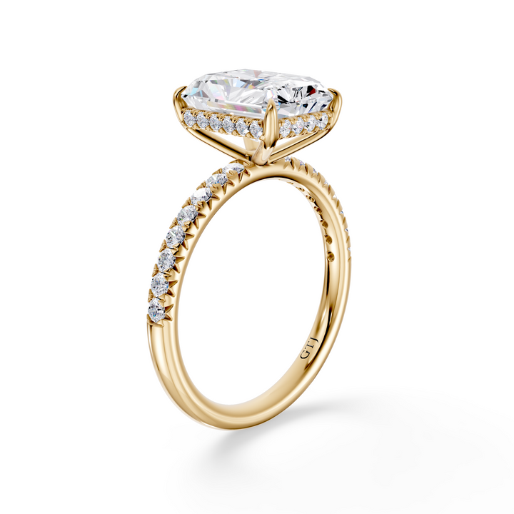 Pavé Lab Grown Diamond Engagement Ring