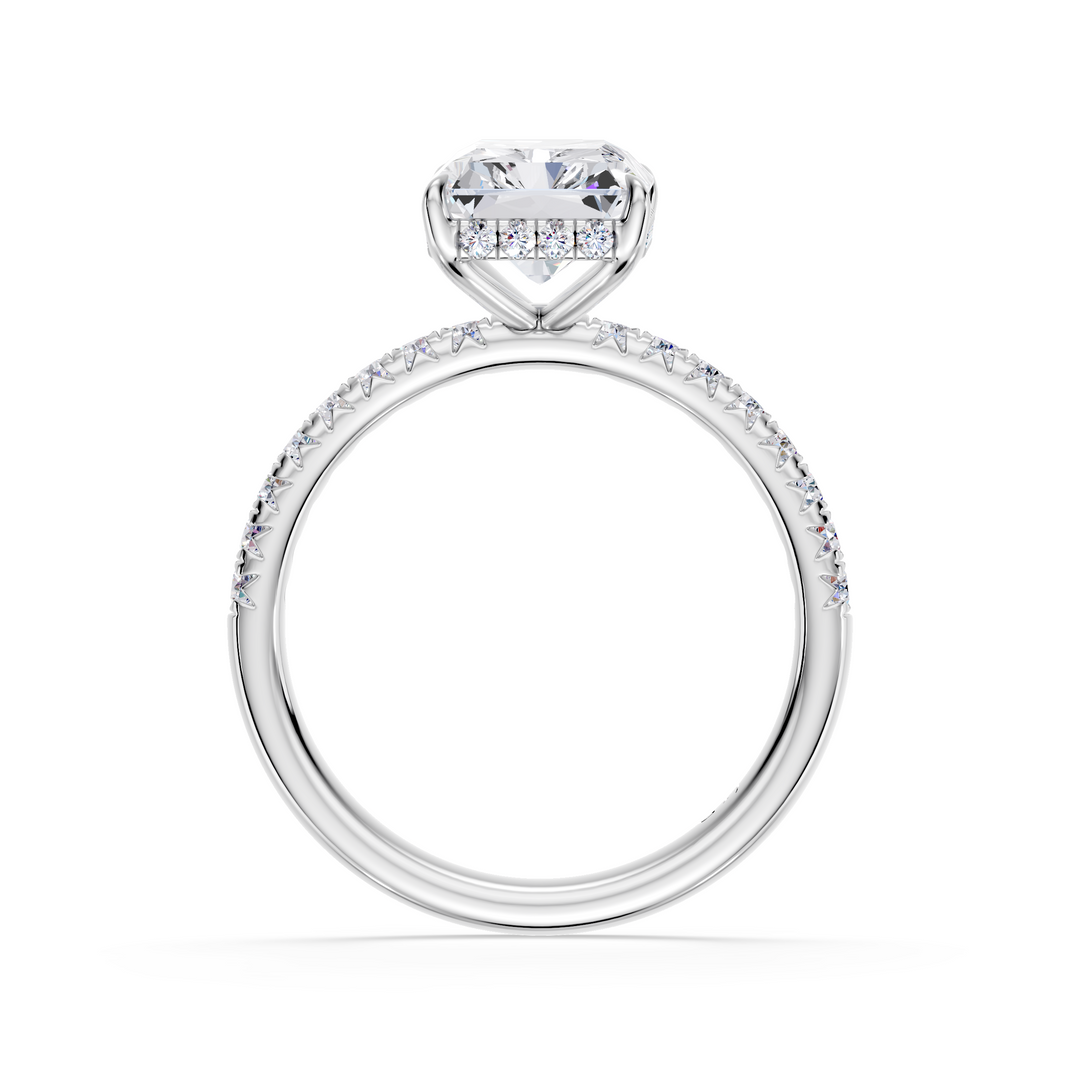 Pavé Lab Grown Diamond Engagement Ring