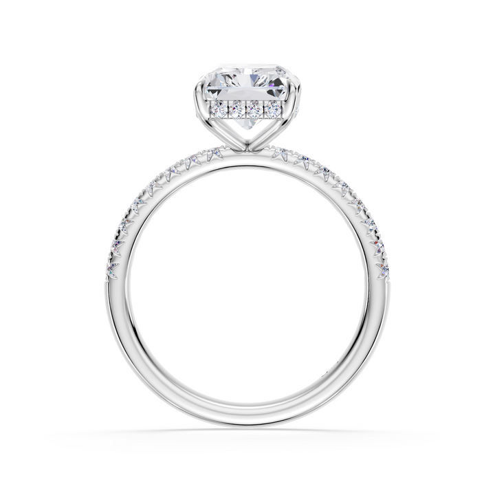 Pavé Lab Grown Diamond Engagement Ring