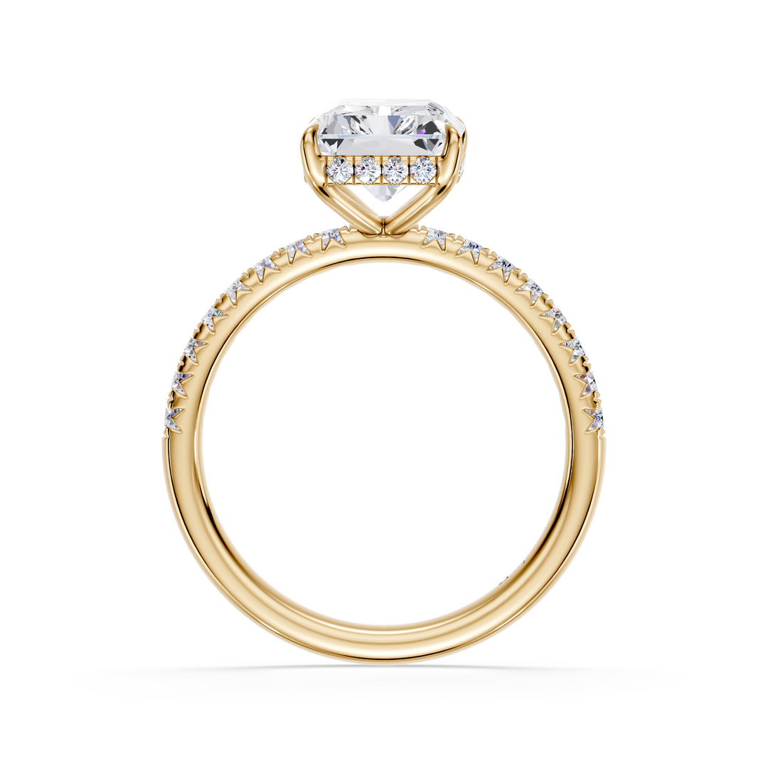 Pavé Lab Grown Diamond Engagement Ring
