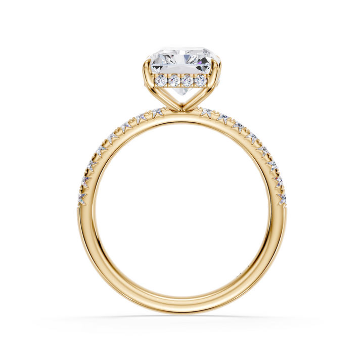 Pavé Lab Grown Diamond Engagement Ring