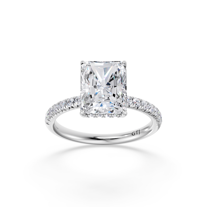 Pavé Lab Grown Diamond Engagement Ring