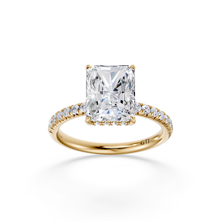Pavé Lab Grown Diamond Engagement Ring