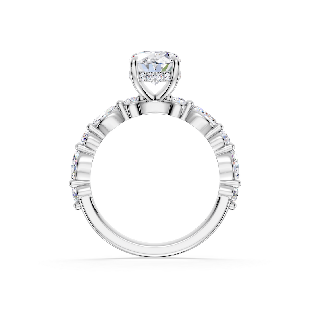 Stylish Lab Grown Diamond Engagement Ring