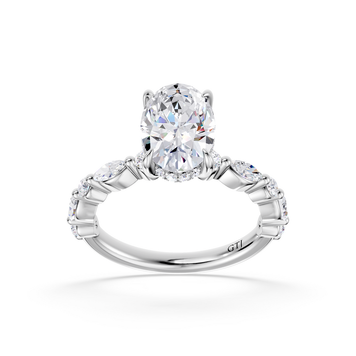 Stylish Lab Grown Diamond Engagement Ring
