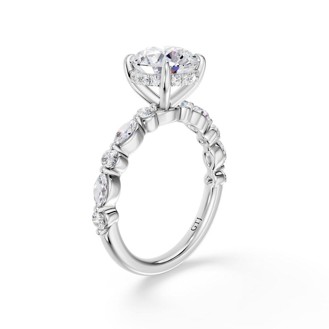 Stylish Lab Grown Diamond Engagement Ring