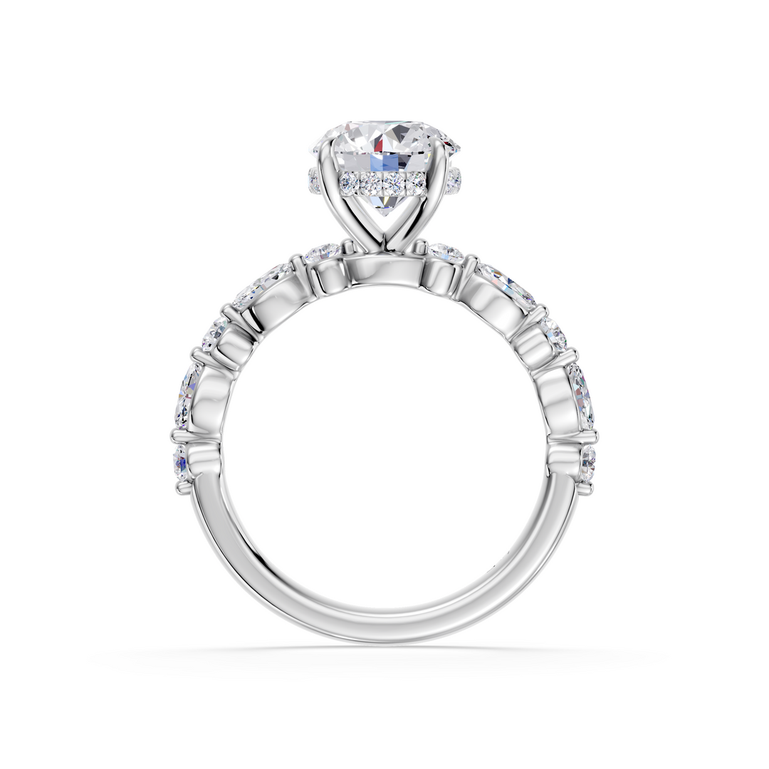Stylish Lab Grown Diamond Engagement Ring