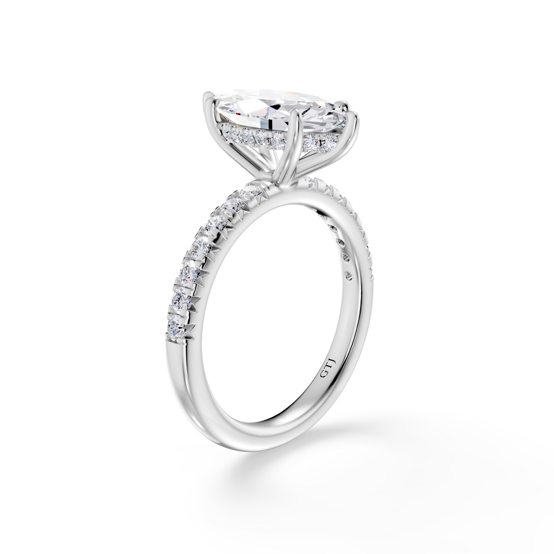Pavé Lab Grown Diamond Engagement Ring