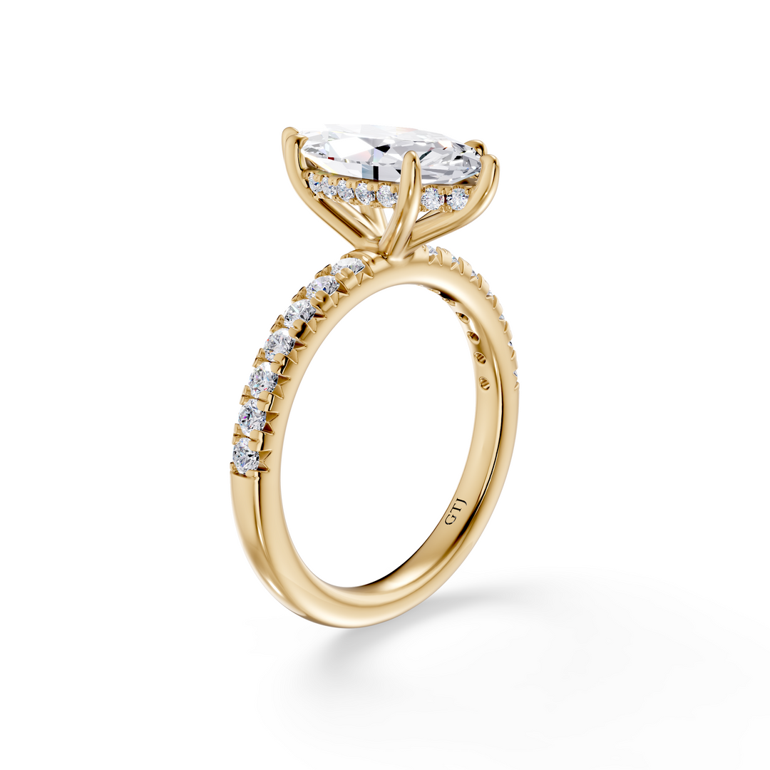 Pavé Lab Grown Diamond Engagement Ring