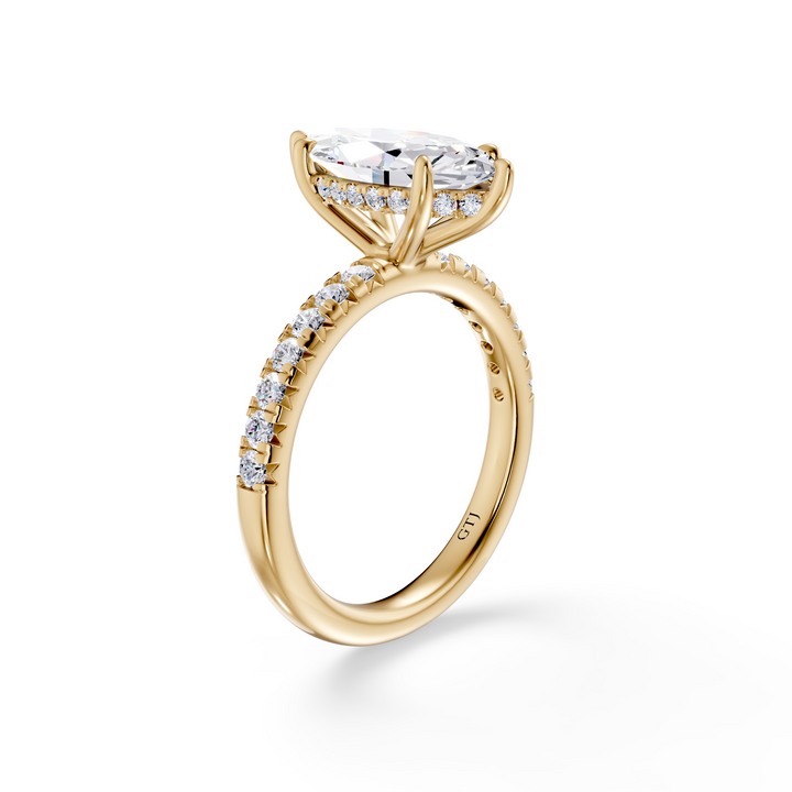 Pavé Lab Grown Diamond Engagement Ring