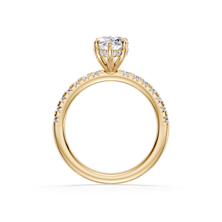 Pavé Lab Grown Diamond Engagement Ring