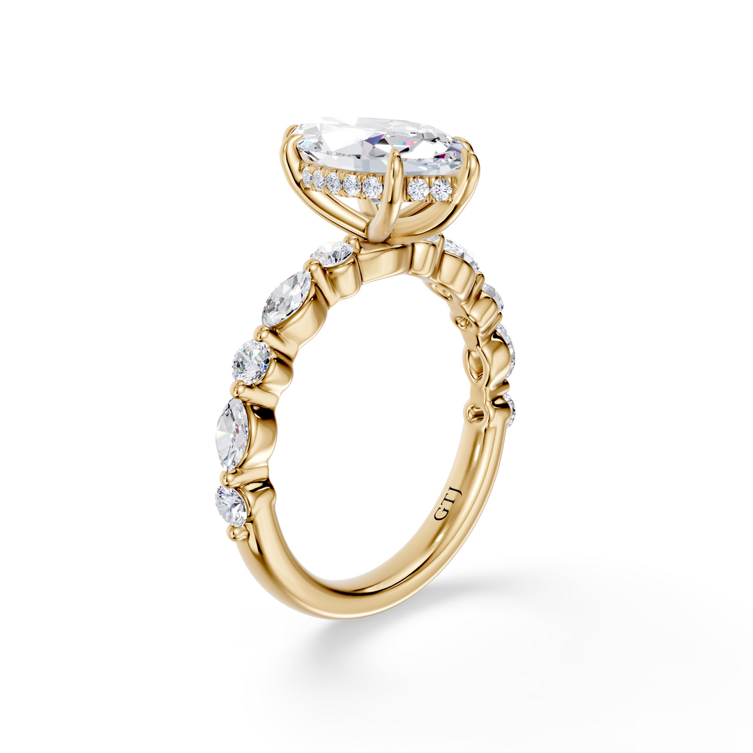 Stylish Lab Grown Diamond Engagement Ring