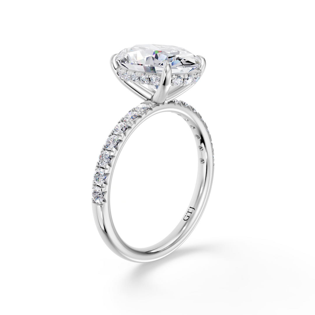 Pavé Lab Grown Diamond Engagement Ring