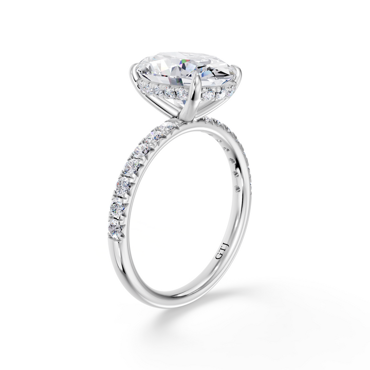 Pavé Lab Grown Diamond Engagement Ring