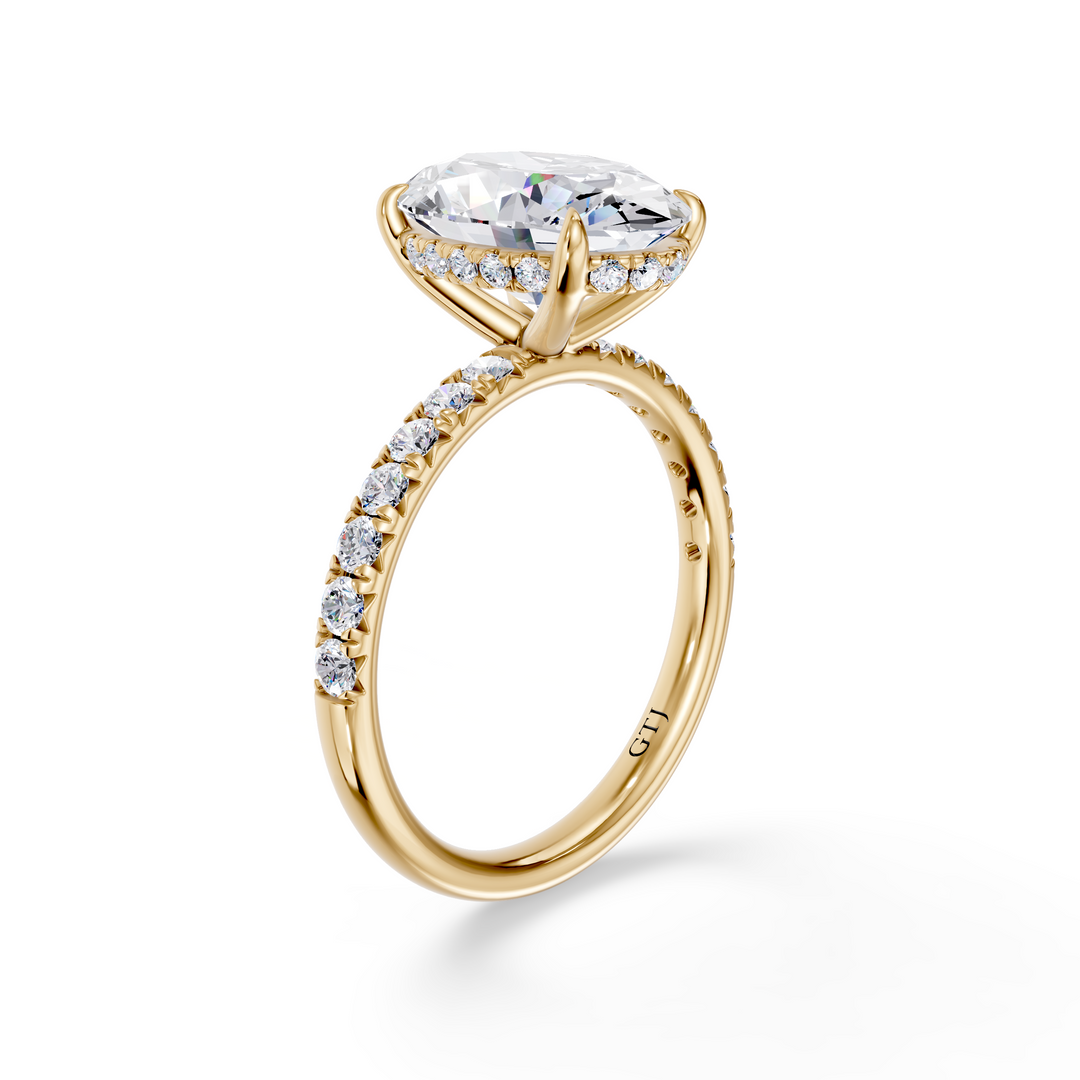 Pavé Lab Grown Diamond Engagement Ring