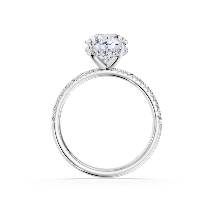 Pavé Lab Grown Diamond Engagement Ring