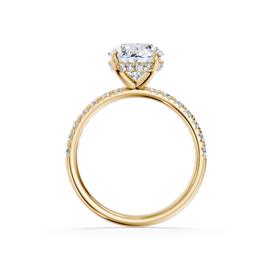 Pavé Lab Grown Diamond Engagement Ring