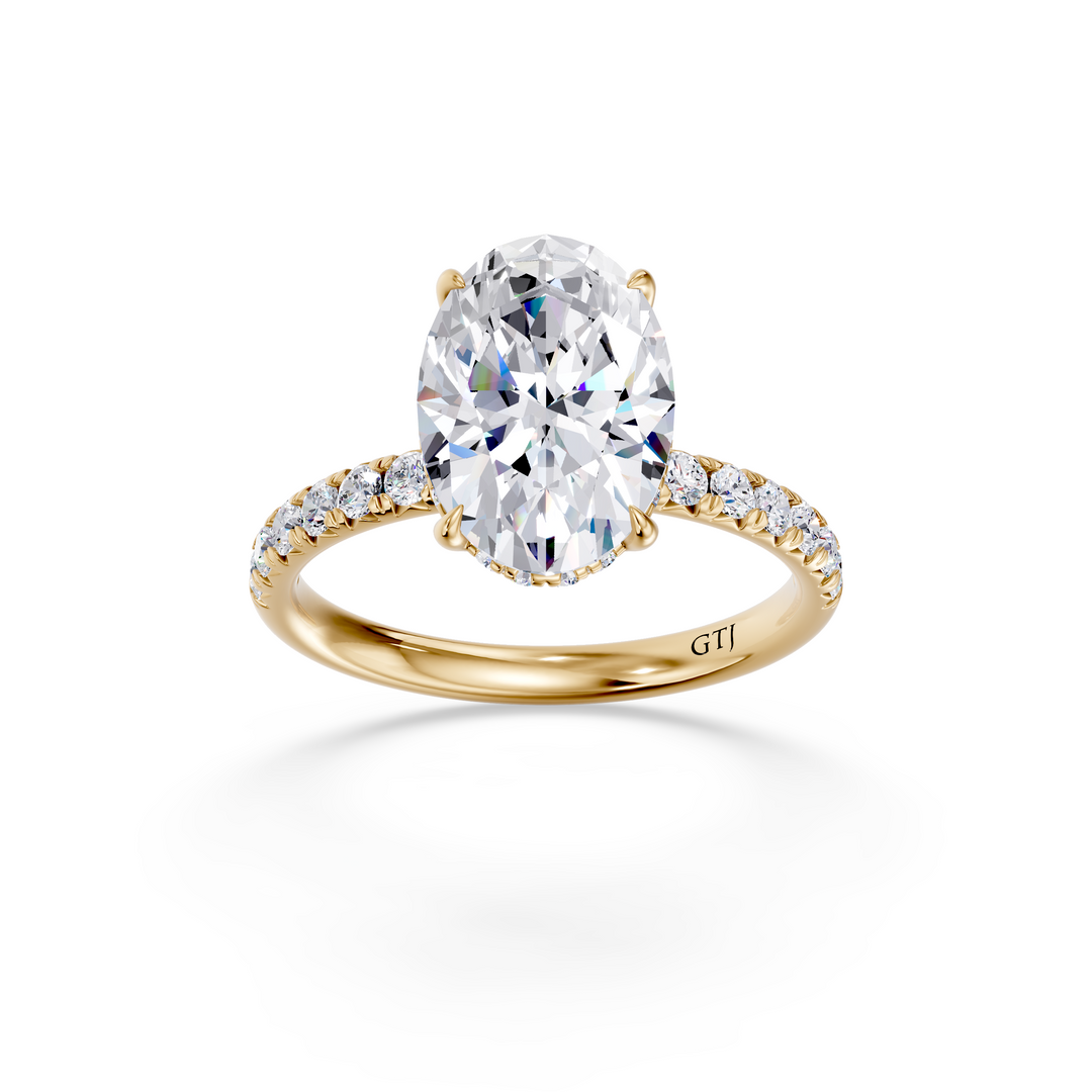 Pavé Lab Grown Diamond Engagement Ring