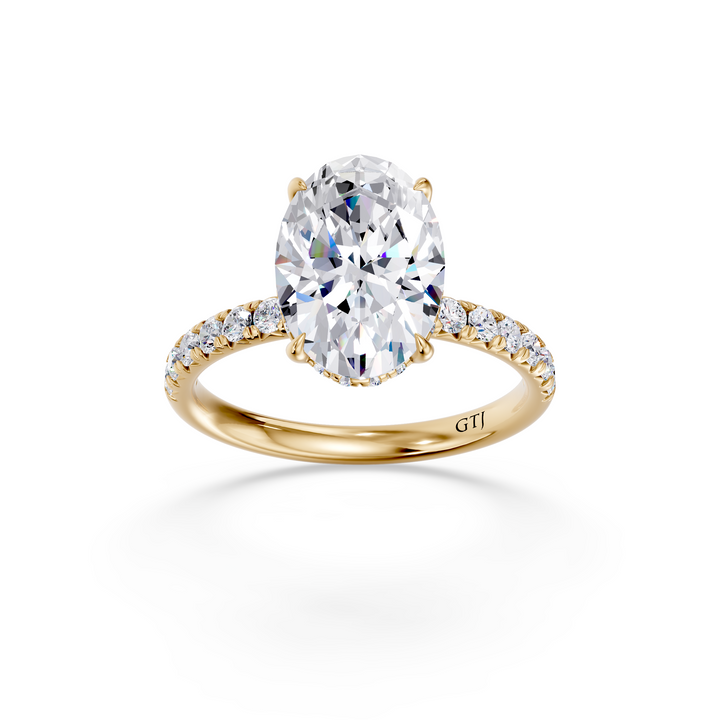 Pavé Lab Grown Diamond Engagement Ring