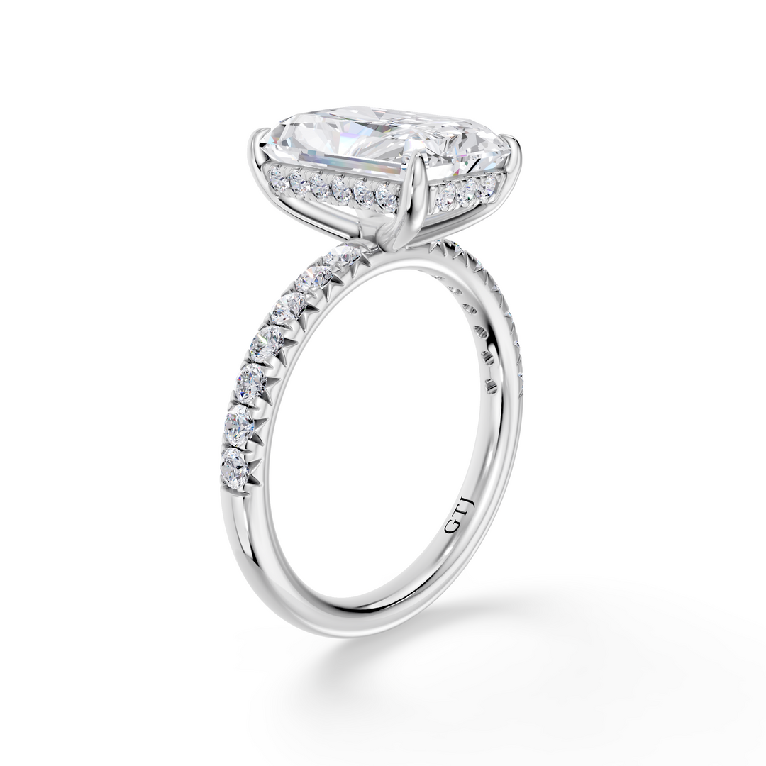 Pavé Lab Grown Diamond Engagement Ring