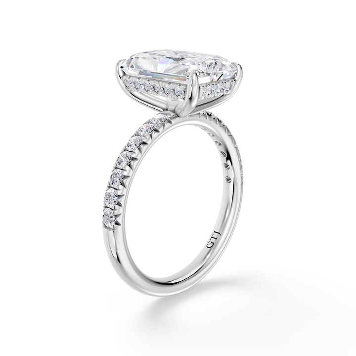 Pavé Lab Grown Diamond Engagement Ring