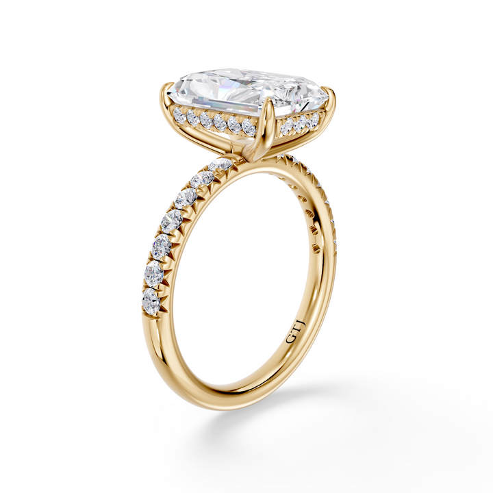 Pavé Lab Grown Diamond Engagement Ring
