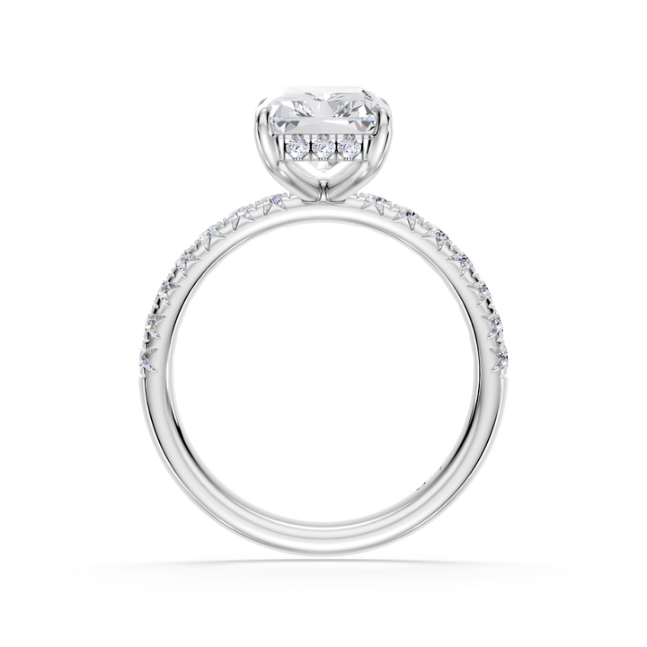 Pavé Lab Grown Diamond Engagement Ring