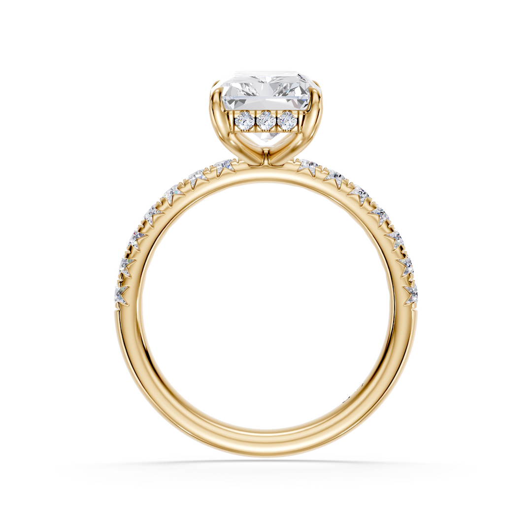 Pavé Lab Grown Diamond Engagement Ring