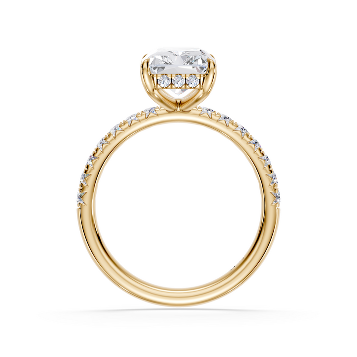 Pavé Lab Grown Diamond Engagement Ring