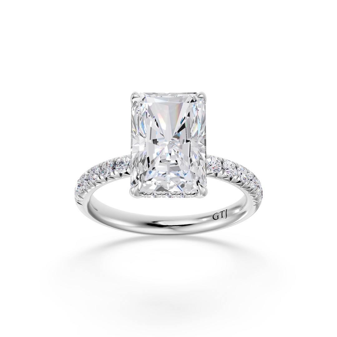 Pavé Lab Grown Diamond Engagement Ring