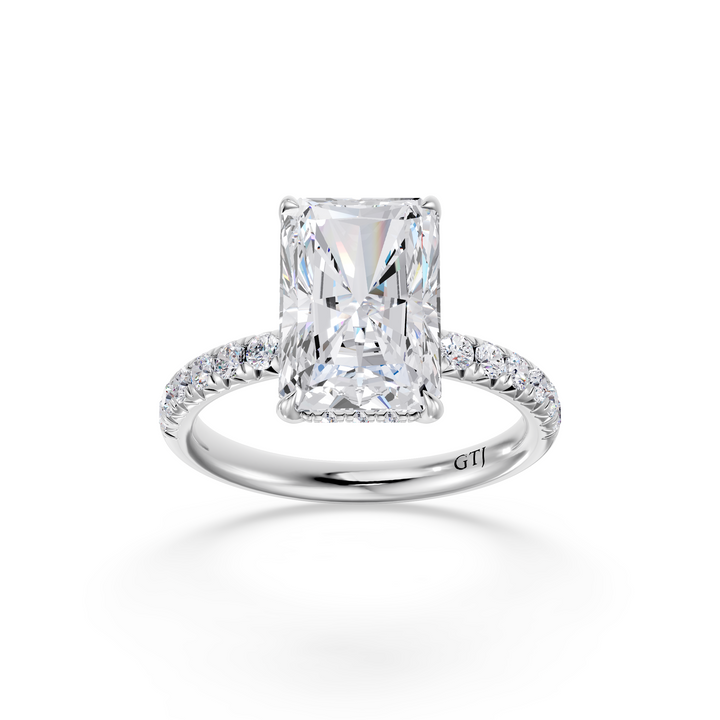 Pavé Lab Grown Diamond Engagement Ring