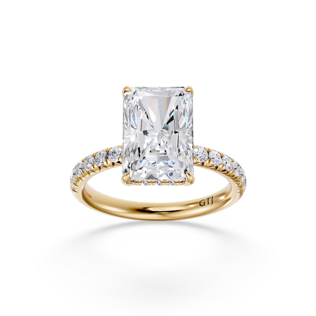Pavé Lab Grown Diamond Engagement Ring
