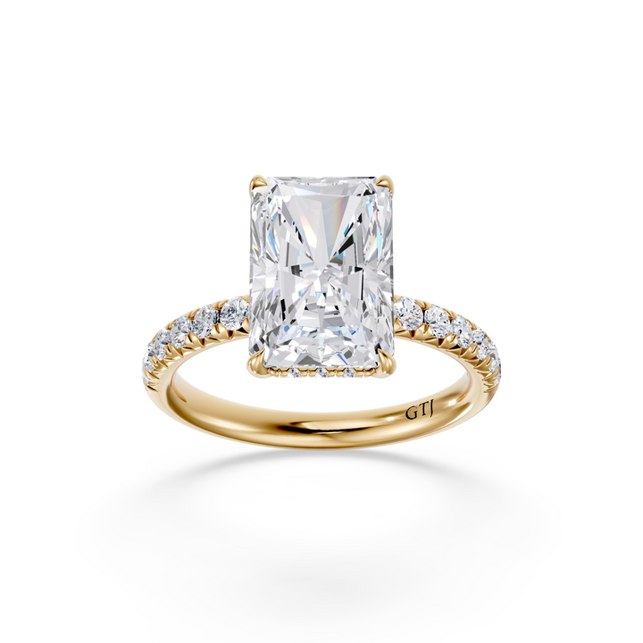 Pavé Lab Grown Diamond Engagement Ring