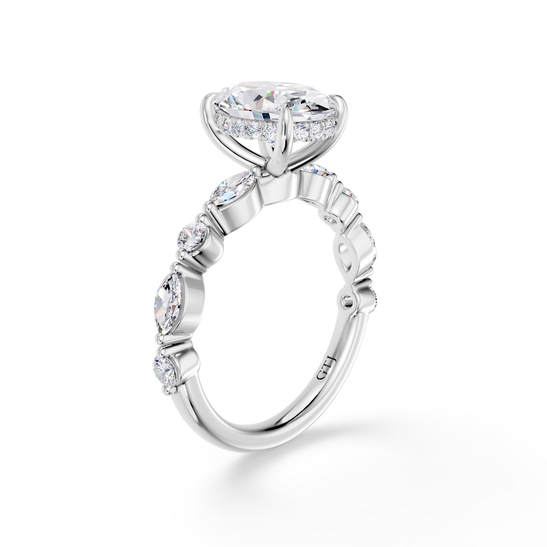 Stylish Lab Grown Diamond Engagement Ring