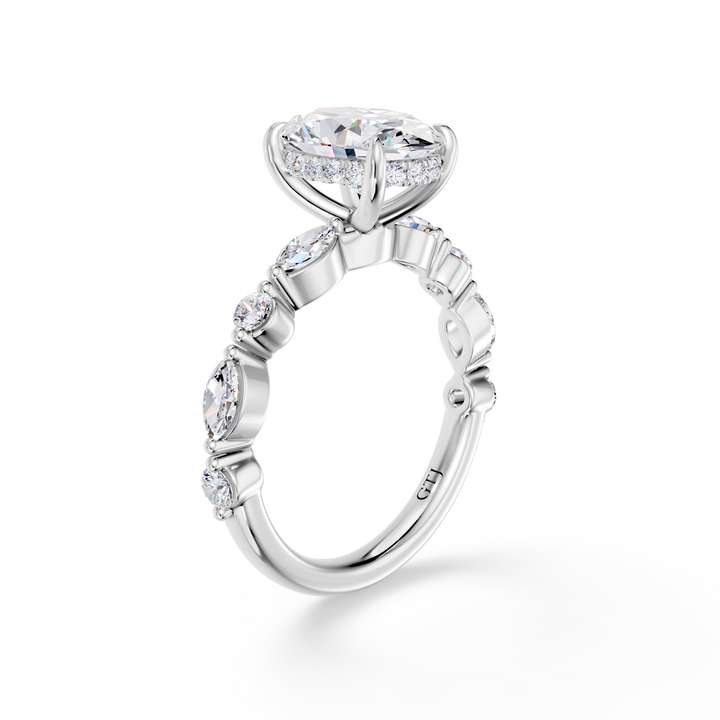 Stylish Lab Grown Diamond Engagement Ring