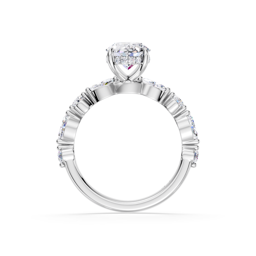 Stylish Lab Grown Diamond Engagement Ring