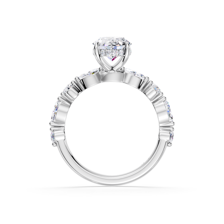 Stylish Lab Grown Diamond Engagement Ring