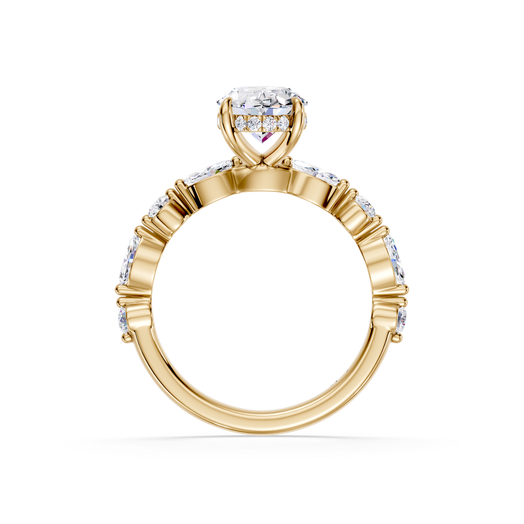 Stylish Lab Grown Diamond Engagement Ring
