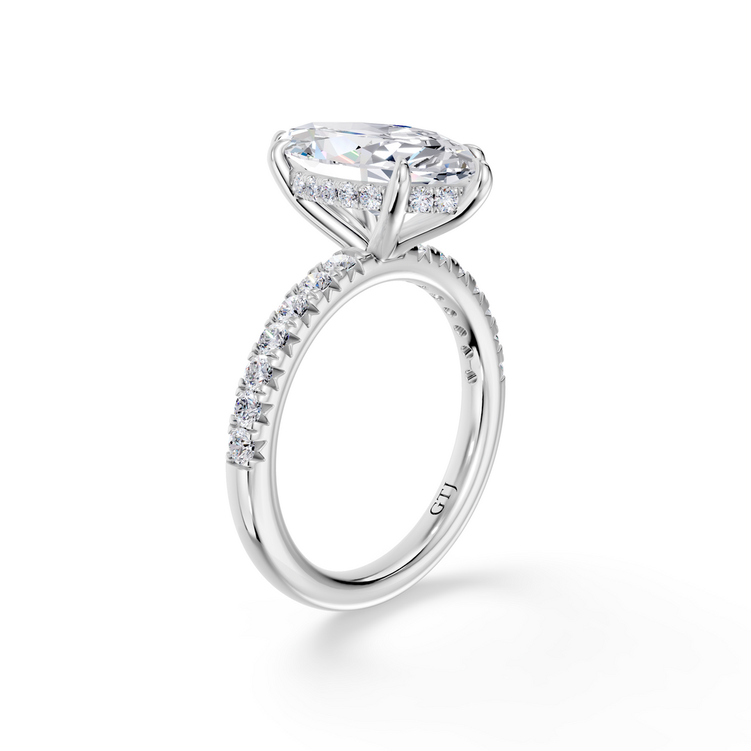 Pavé Lab Grown Diamond Engagement Ring