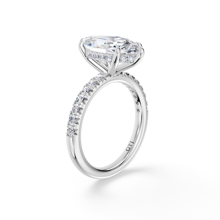 Pavé Lab Grown Diamond Engagement Ring