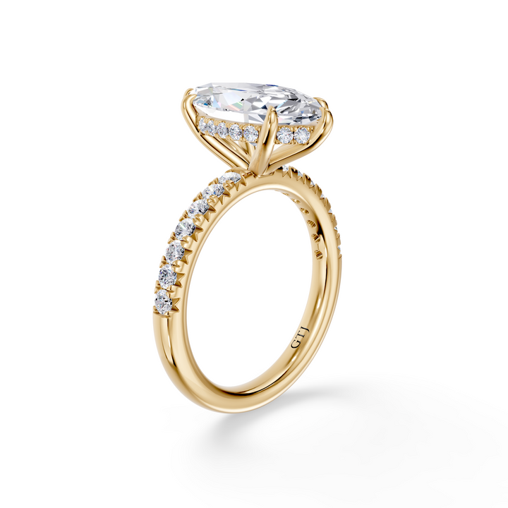 Pavé Lab Grown Diamond Engagement Ring